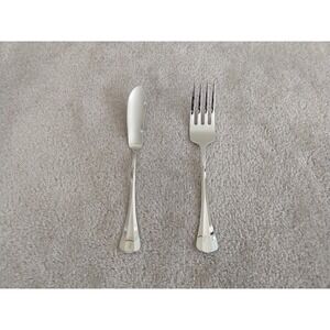 International Stainless Lyon 18 8 Flatware Korea Large Fork And Serving Knife